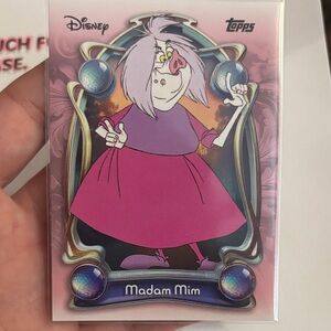 Disney Topps Madam Mim Card - Pink and Purple